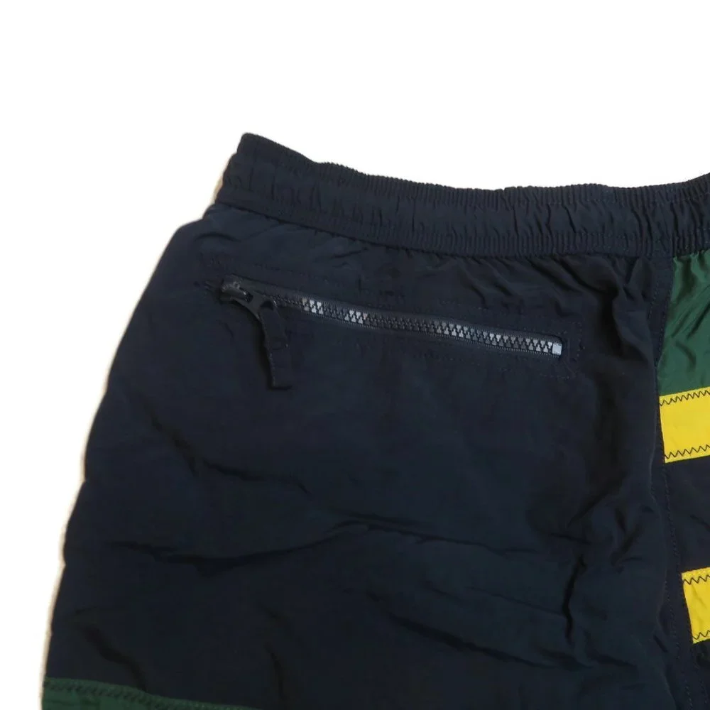 Bowen & Wright Swim Shorts Trunks Mens Large Green Blue Colorblock‎ Nylon LIned